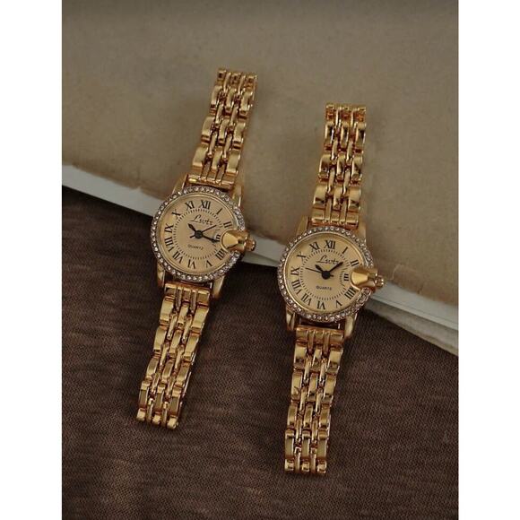 Gold French Vintage Style Unique Dainty Women’s Wrist Watch Trendy Cute Gift main image 6
